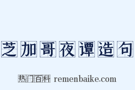 芝加哥夜谭造句是什么意思的图片